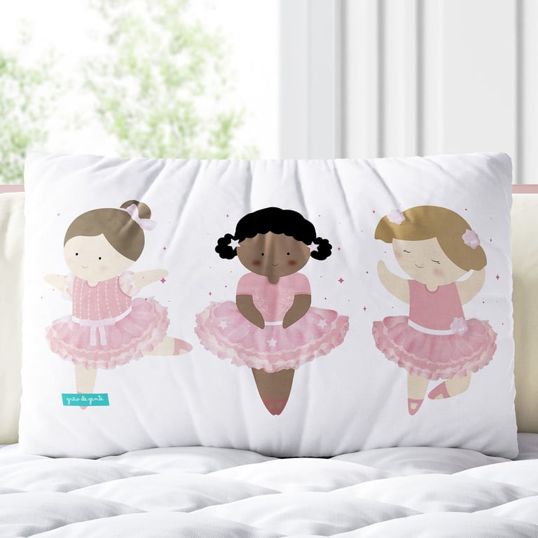 Almofada Retangular Bailarinas Baby 35cm
