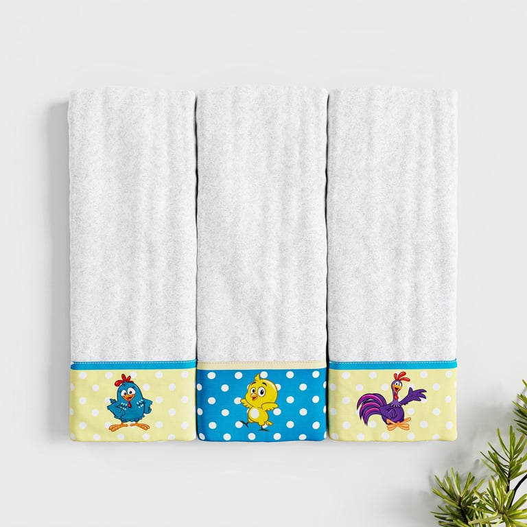 Jogo de Fraldas de Boca Galinha Pintadinha 3 Peças