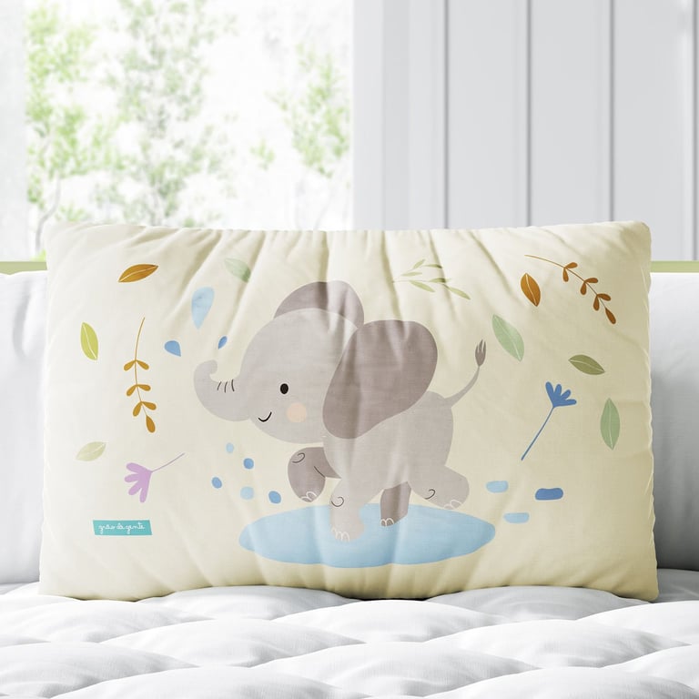 Almofada Retangular Amiguinho Elefante Selva Baby