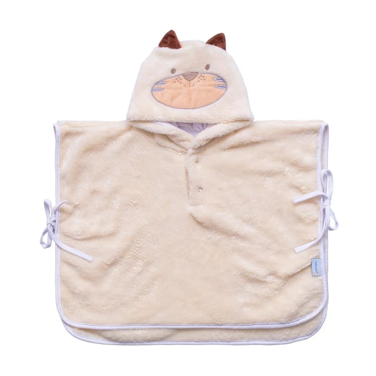 Manta Incomfral Baby Joy Poncho com Capuz Tigre