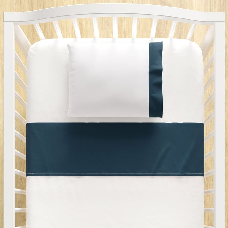 Jogo de Lençol Berço Azul Marinho 3 peças