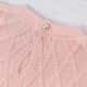 Saída Maternidade Tricot Primeiro Vestidinho com Pérolas Rosa 03 Peças - imagem 6
