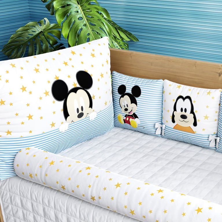 Kit Berço Mickey Mouse Azul