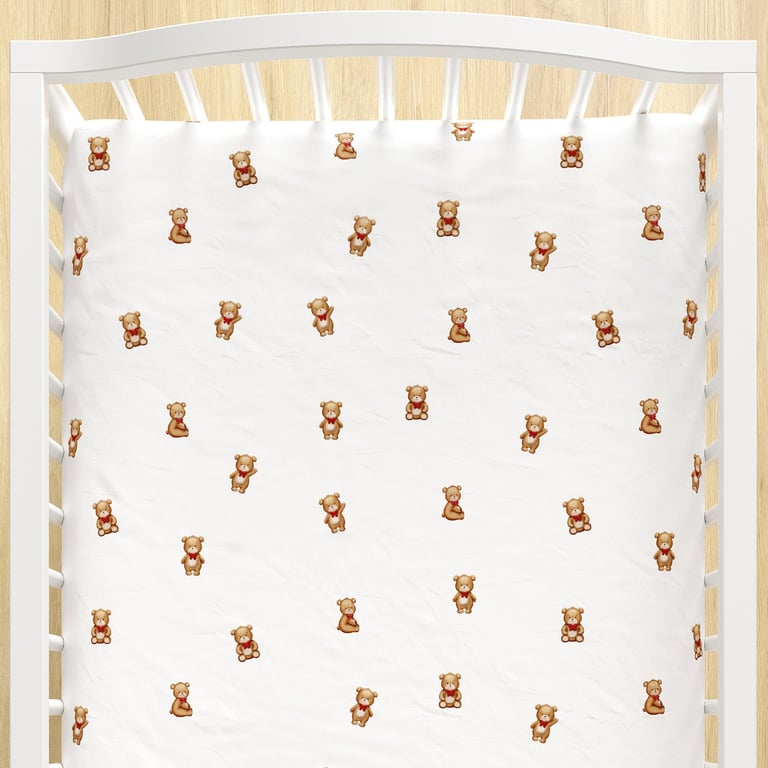 Lençol Berço com Elástico Ursinho Vintage — vista alternativa