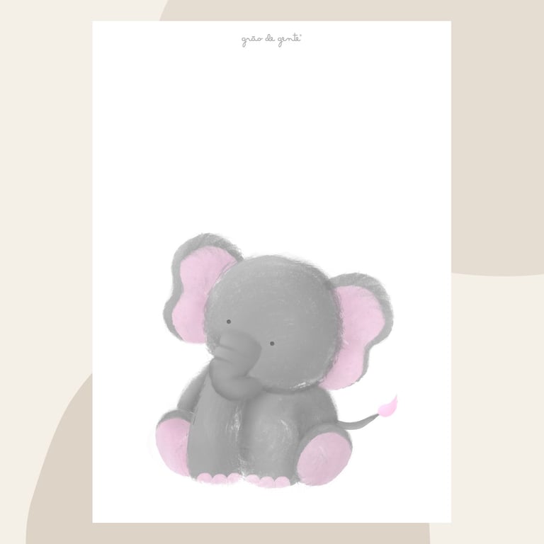 Pôster Adesivo Safári Elefantinho