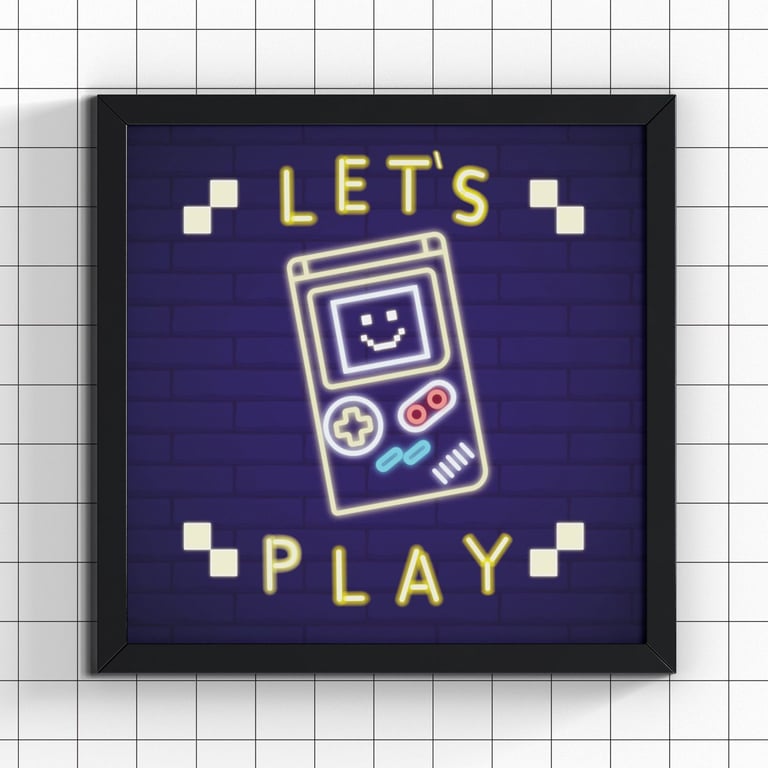 Quadro Gamer Let’s Play 38cm