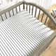 Lençol Berço com Elástico Listra Cinza - imagem 3