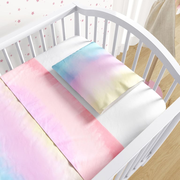 Jogo de Lençol Berço Tie Dye Azul 3 peças — vista alternativa