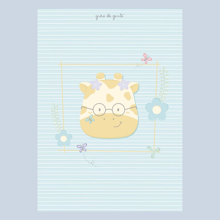 Pôster Adesivo Girafinha Colorida