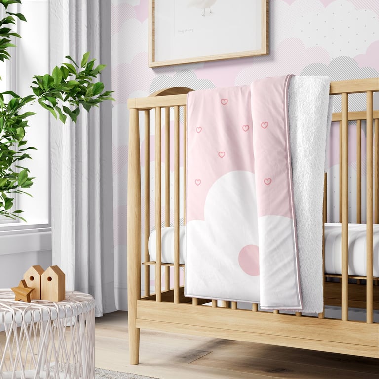 Manta Dupla Face com Soft Amiguinha Nuvem Rosa 1M — vista alternativa