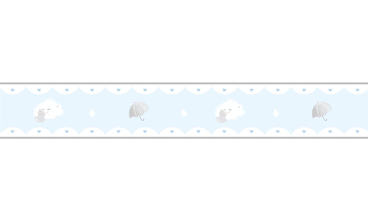 Faixa Adesiva de Parede Aquarela Chuva de Amor Rosa — vista alternativa