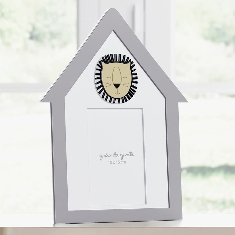 Porta Retrato MDF Floresta Branco e Preto 10cm x 15cm