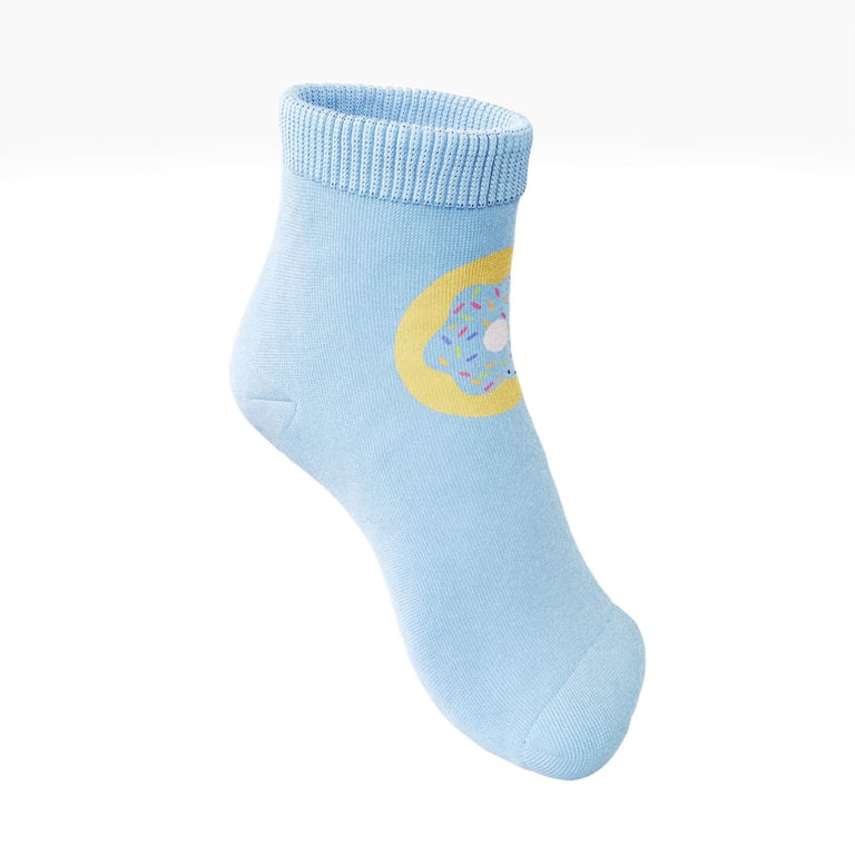 Meia Bebê Donuts Feliz Azul