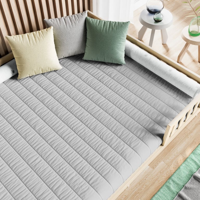 Edredom Casal Montessoriano Cinza