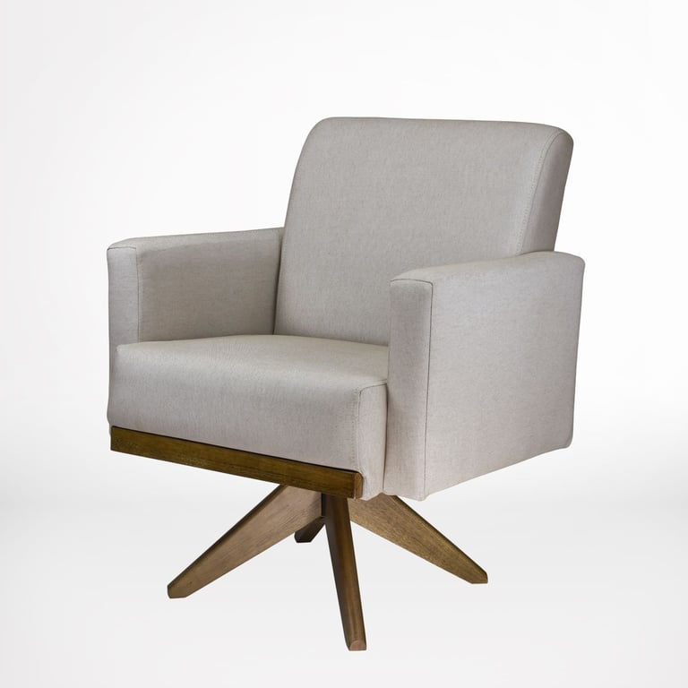 Poltrona Amamentação Giratória Milena Bege