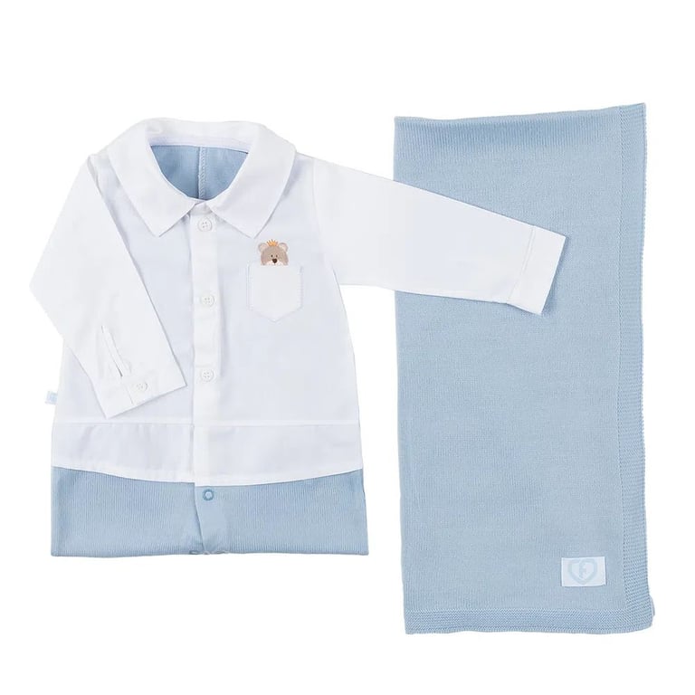 Saída de Maternidade Fofinho com Detalhe Bordado Off White