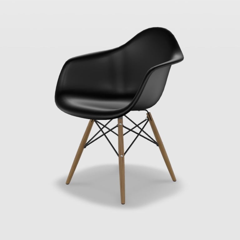 Kit Cadeira Eames Arm Preto — vista alternativa