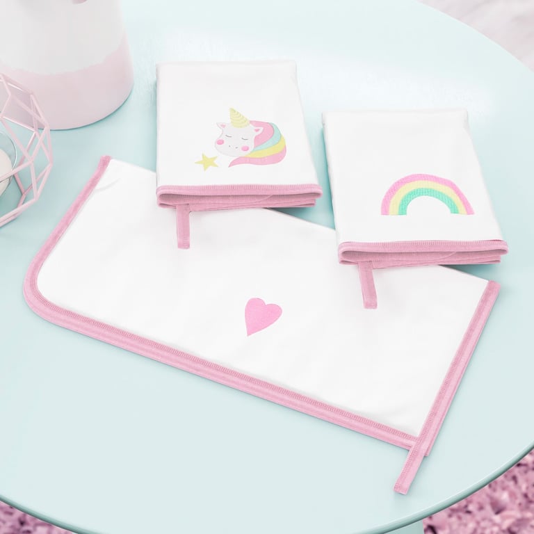 Jogo de Fraldas de Boca Malha Unicórnio