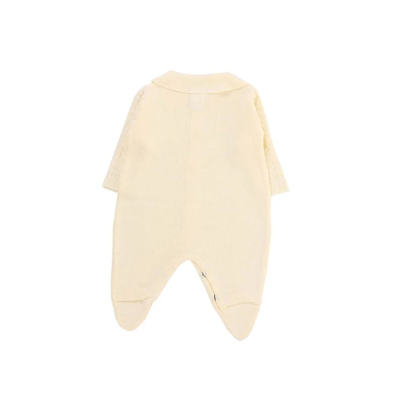 Saída Maternidade Din Don Trançado com Botões Branco — vista alternativa