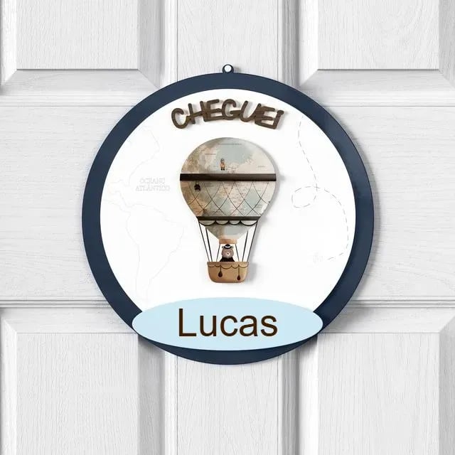 Porta Maternidade Personalizado Teddy Pelo Mundo - Lucas