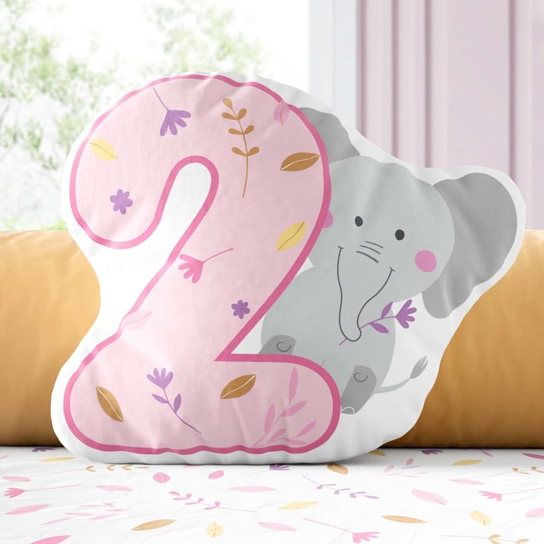 Almofada Mesversário Selva Baby Rosa