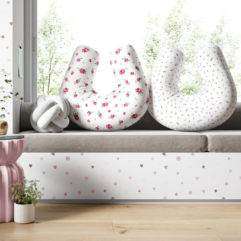 Almofada Amamentação Dupla Face Roseira Rosa — vista alternativa