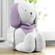 Cachorrinho Tricot Branco com Lenço Lilás 42cm - imagem 2
