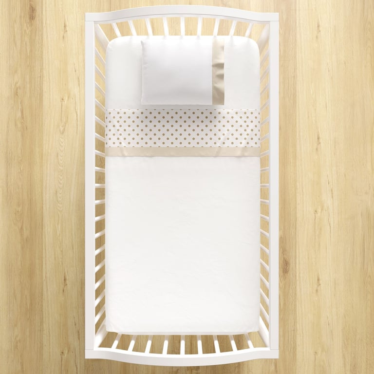 Jogo de Lençol Berço Poá Bege 3 peças