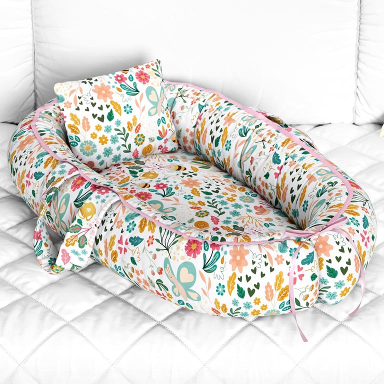Ninho para Bebê Redutor de Berço Jardim Encantado 80cm