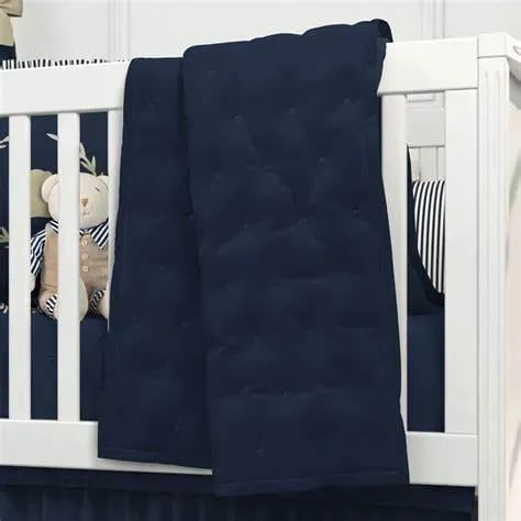 Edredom de Berço Matelado Azul