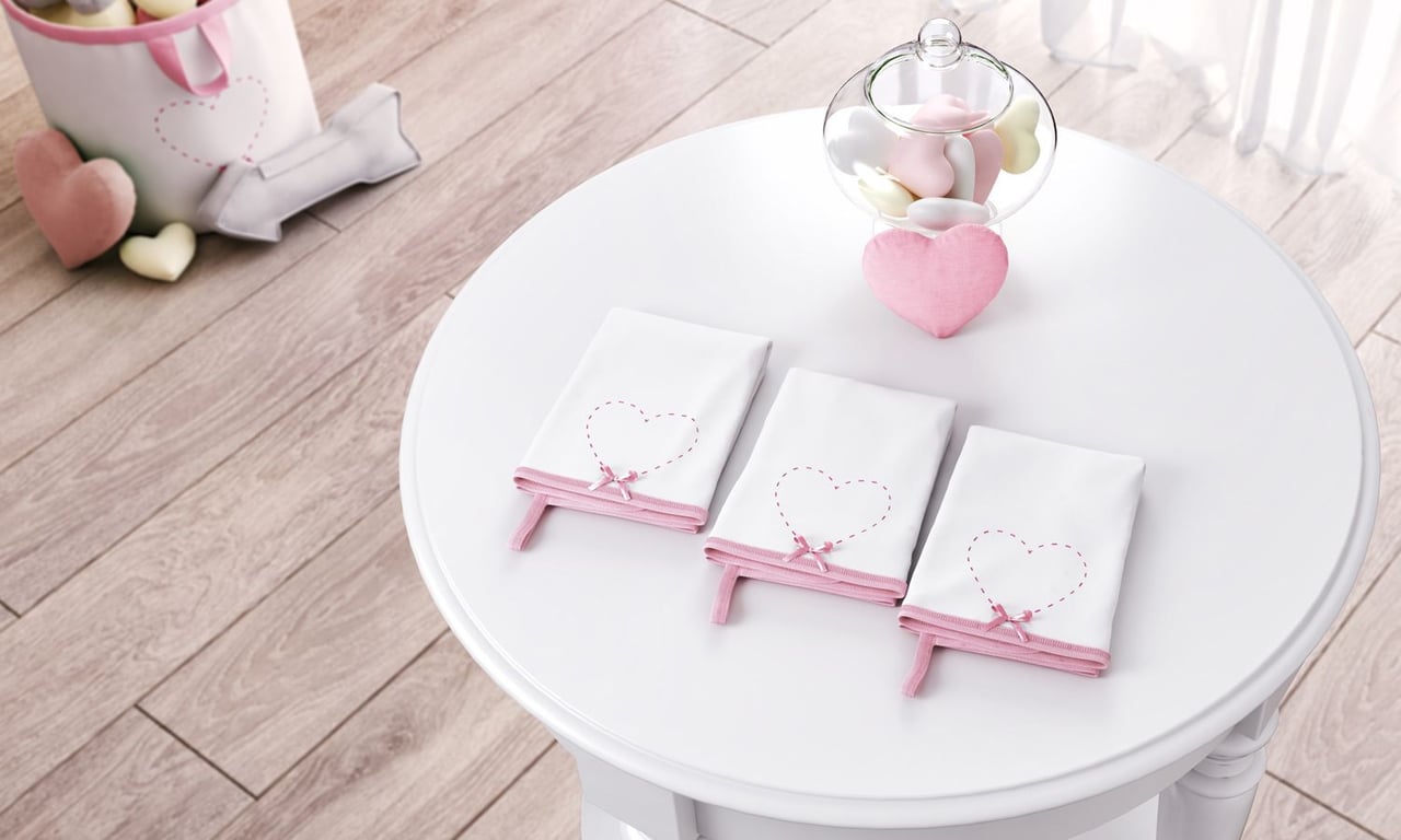 Jogo de Fraldas de Boca Malha Coração — vista alternativa