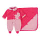 Saída Maternidade Baby Gijo Plush Bordado Ursinha + Manta Pink - imagem 3