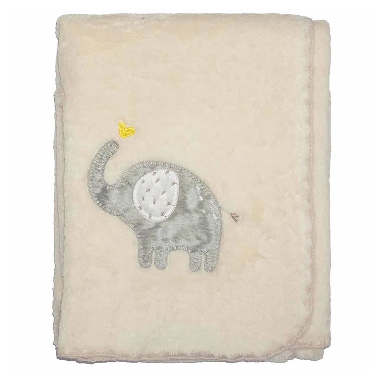 Manta Bublim Soft Bordada Elefante 1M