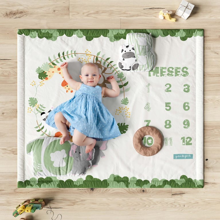 Tapete Mesversário Amiguinhos Safári Verde — vista alternativa