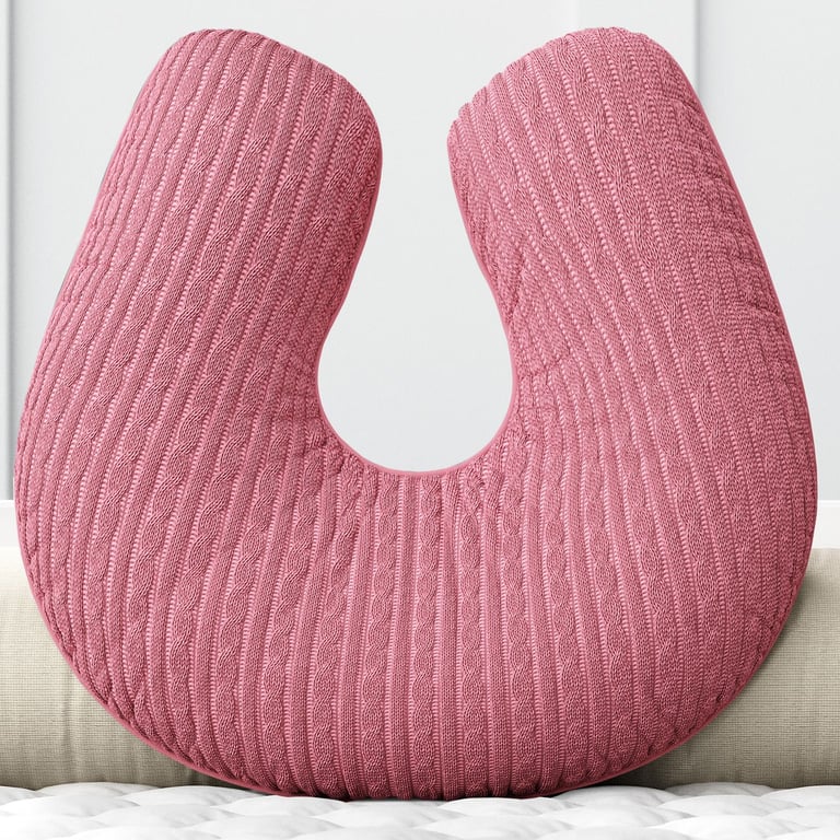 Almofada Amamentação Tricot Trança Branco