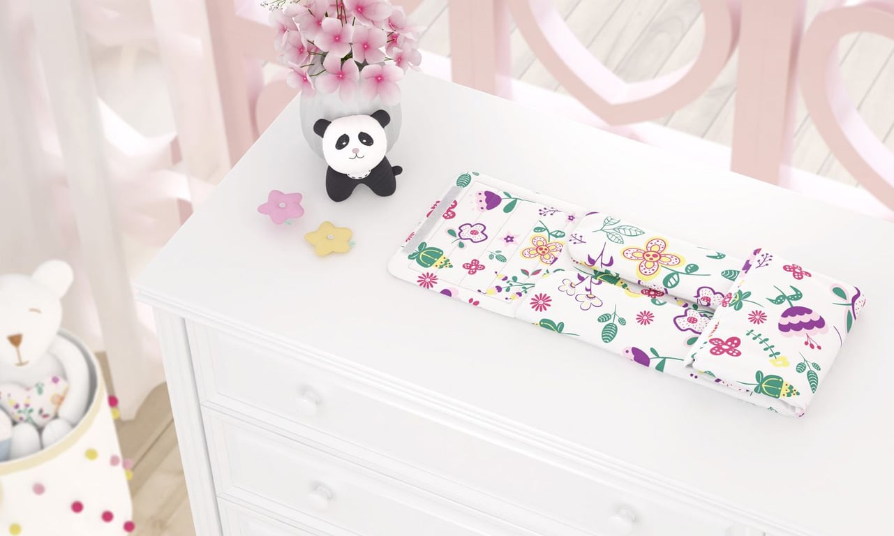 Trocador de Fraldas Portátil Floral Moderna 85x40cm — vista alternativa