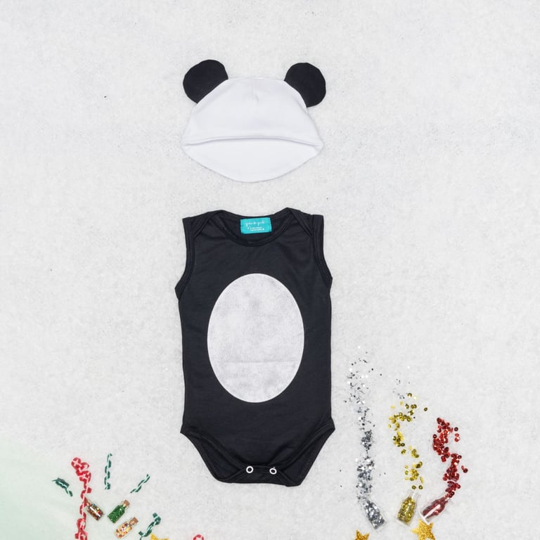 Fantasia Panda Bebê 2 Peças