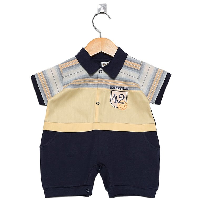 Macacão Curto Basquete Azul Marinho/Amarelo Tam G