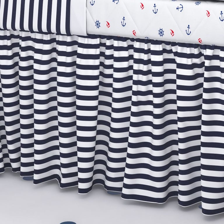 Saia de Berço Listrado Azul Marinho