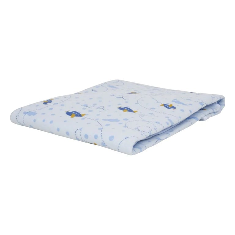 Cobertor Flanelado Aeronave Azul