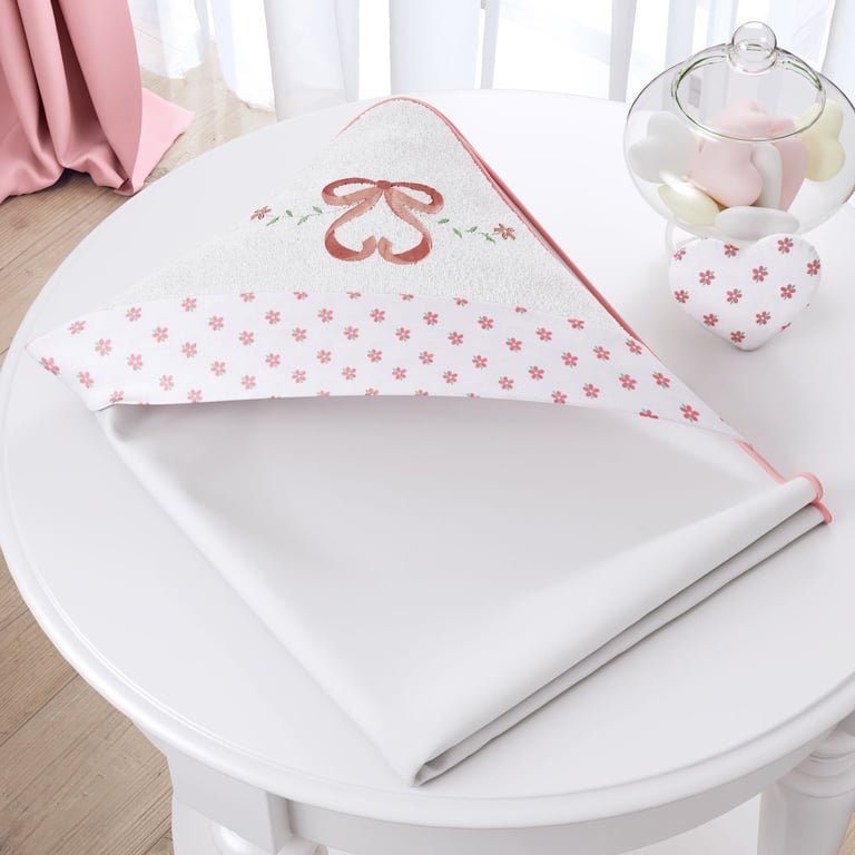 Toalha com Capuz Sophia Rosé