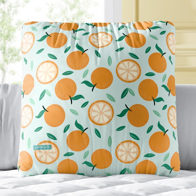 Almofada Quadrada Laranja 30cm
