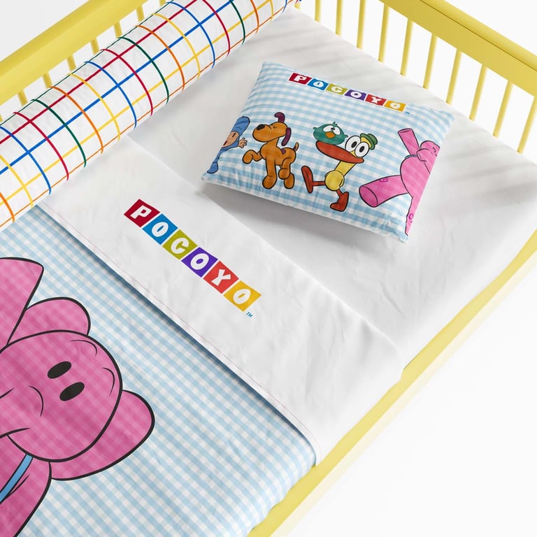 Jogo de Lençol Mini Cama Pocoyo