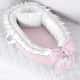 Ninho para Bebê Redutor de Berço Tricot Luxo Rosa 80cm - imagem 2