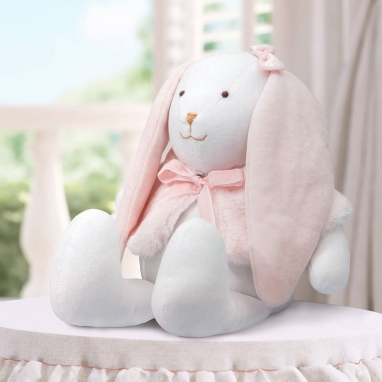 Bichinho de Pelúcia Clássico Coelha com Estola 45cm