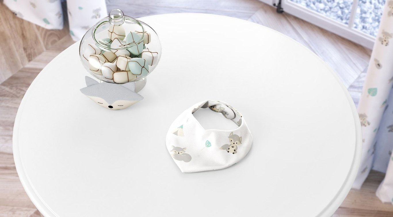 Babador Bandana Raposinha Cinza