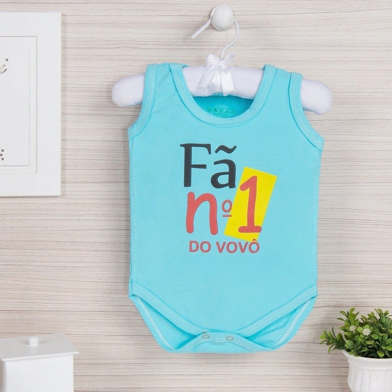 Body Regata Fã Número 1 do Vovô Azul Tam GG