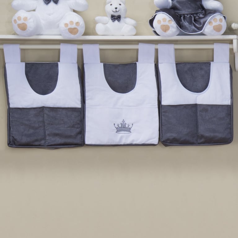 Porta Fraldas Varão Imperial Luxo Cinza