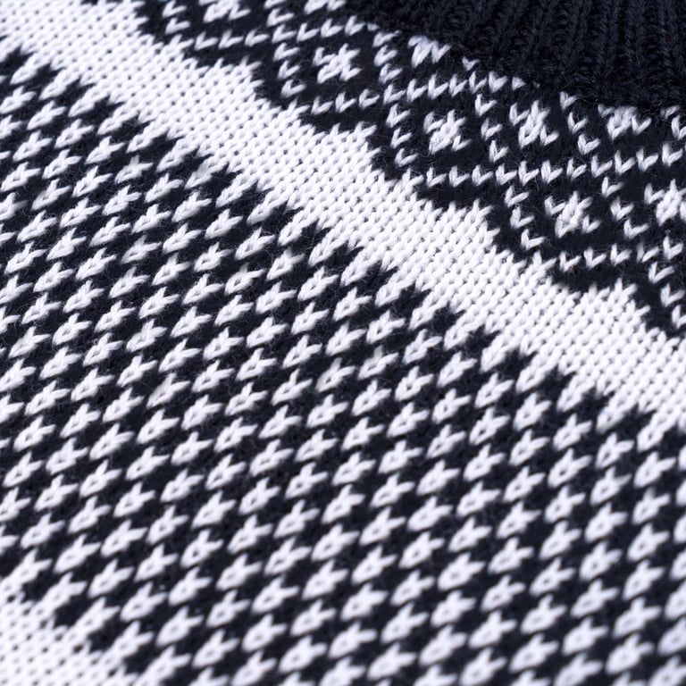 Saída Maternidade Tricot Geométrico Azul Marinho 03 Peças — vista alternativa