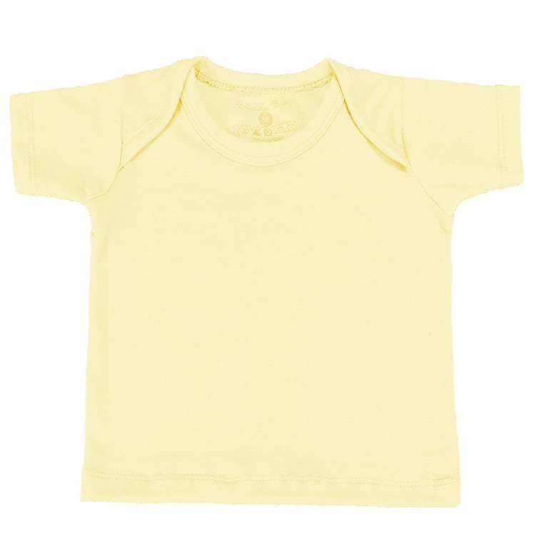 Camiseta Manga Curta Amarelo 12 a 15 Meses